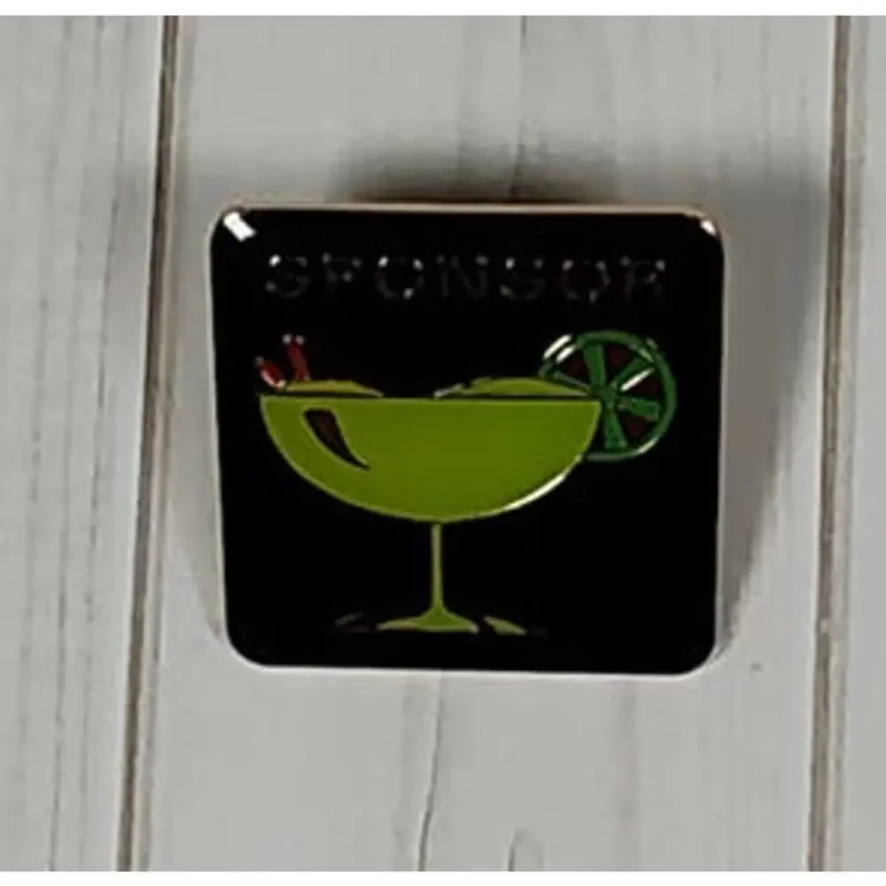 Margarita Glass Drinker Drinking Sponsor Hat Lapel Backpack Pin
